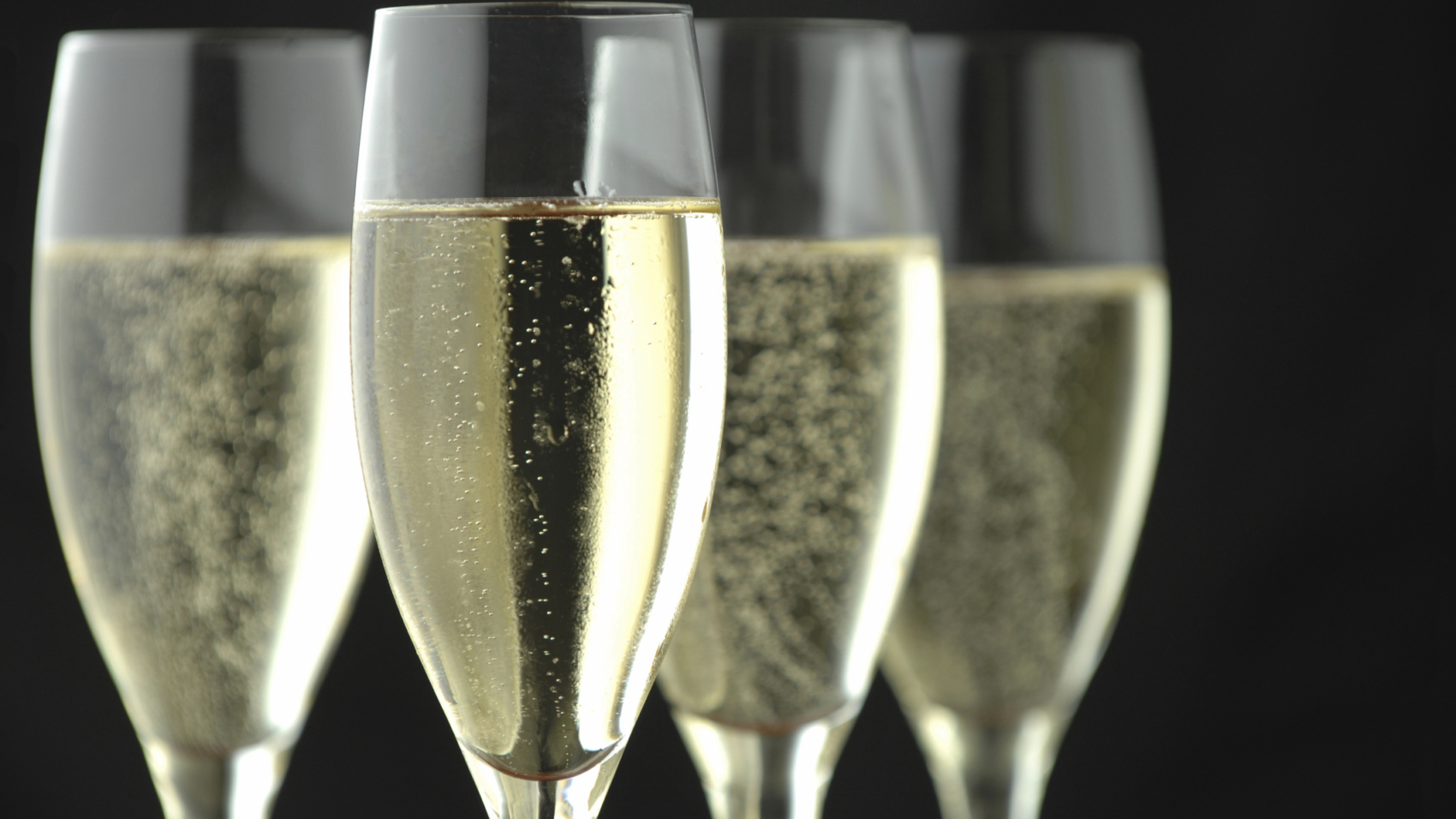 Champagne Flutes on Black